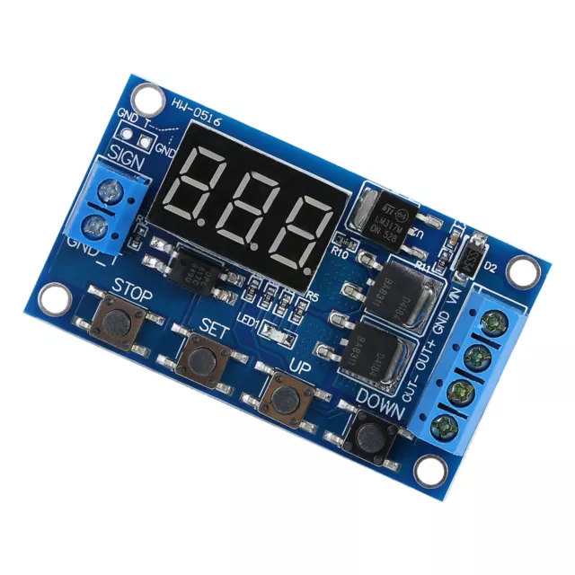 Trigger Cycle Delay Timer Switch Turn On/Off Relay Module+LED Display DC 5-36V 3