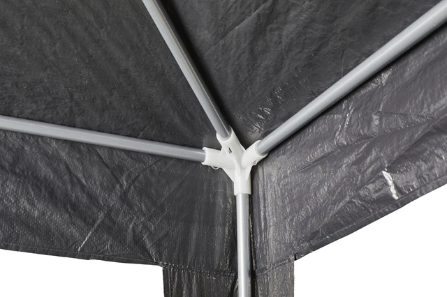 B-Ware Steckpavillon Pavillon Partyzelt Gartenzelt 3x3m grau Gartenpavillon 3