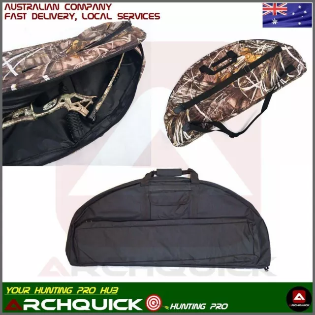 New Compound Bow bag Archery Arrow Carry Bag Case with ARROW HOLDER Black/Camo