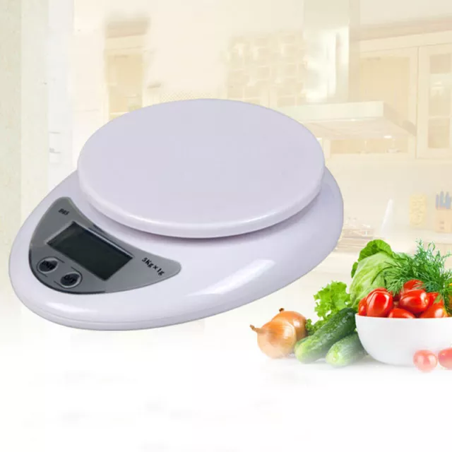 LCD Digital Kitchen Scale Electronic Weight Diet Food Balance 11LBS 5kg/1g Home