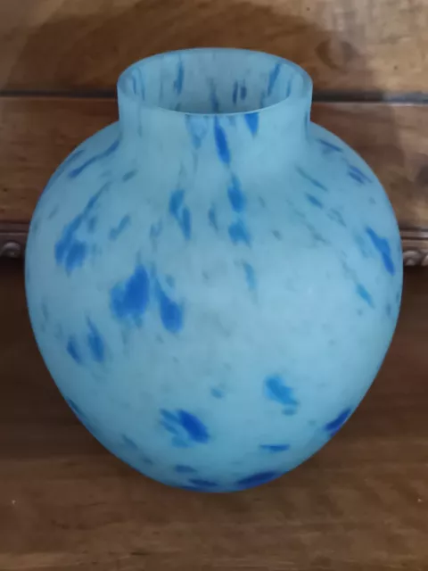ancien vieux vase pot pate de verre