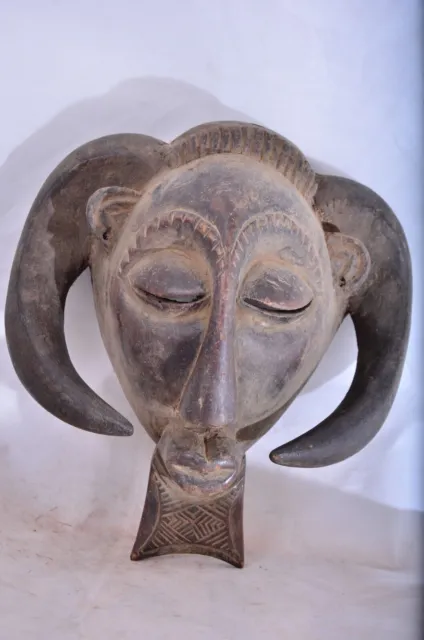 African Tribal Art Luba Buffalo Mask