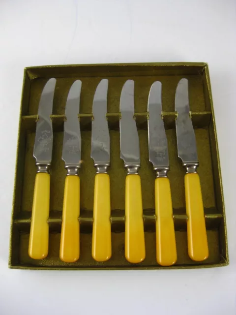 Vintage Dinkee Mini Knife Set, Bakelite Handles, Dinkee Mini