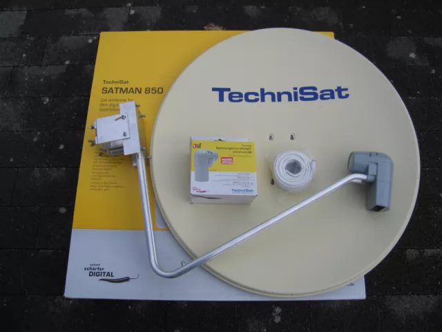 original TechniSat SATMAN 850 Plus,6085/8880,mit UNYSAT Quatro-LNB  beige,neu