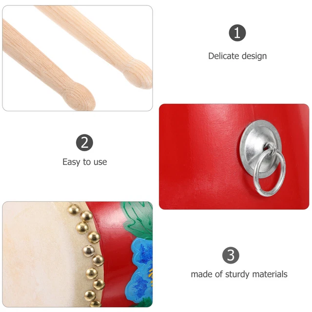 Bongos Eastrock 4 E 5 Pollici - Tamburi In Legno Con Pelle Animale Naturale Per Principianti - Foto 4