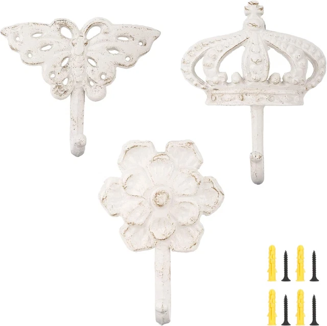Ganchos de Pared Decorativos Antiguos 3 Piezas Estilo Vintage Ganchos Para Colgar