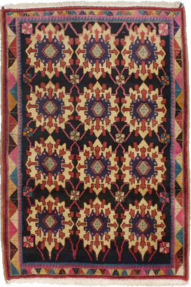 Small Size Vintage Tribal Floral 3X5 Hand Knotted Wool Area Rug Oriental Carpet