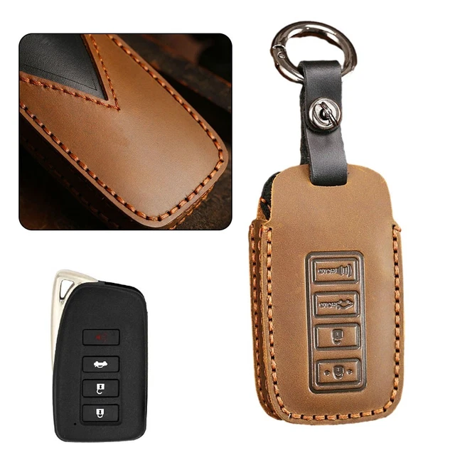 Coque porte-clés haut de gamme en cuir marron pour Lexus NX RX 250 GS IS RC300