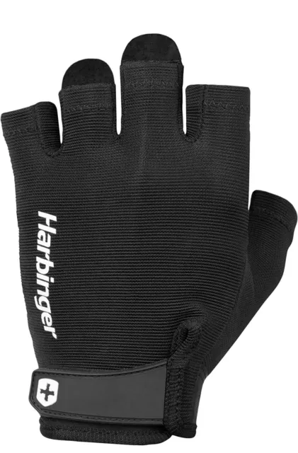 Harbinger Unisex Power Weight Lifting Gloves 2.0 - Black