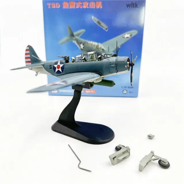 Wltk WWII US NAVY TBD-1 Devastator Torpedo Bomber 1/72 Diecast Aircraft Model