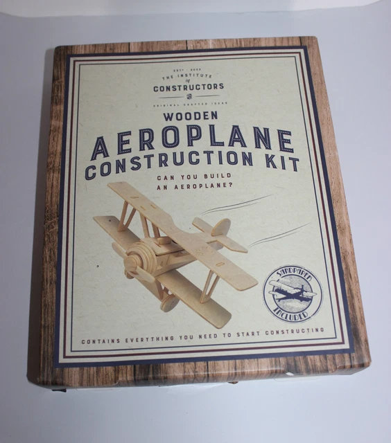 WOODEN AEROPLANE CONSTRUCTION Kit The Institute of Constructers £3.00 ...