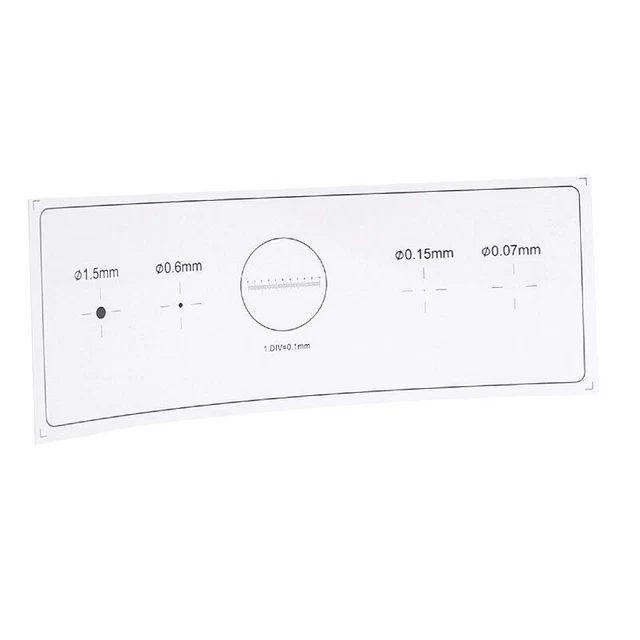 Transparent Film Gauge Point 76x26x0.1mm Microscope Micrometer Calibration Ruler