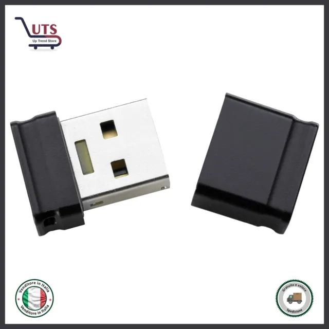 Micro Line - Chiavetta USB Da 8 GB - USB 2.0, Nero - Nouvo