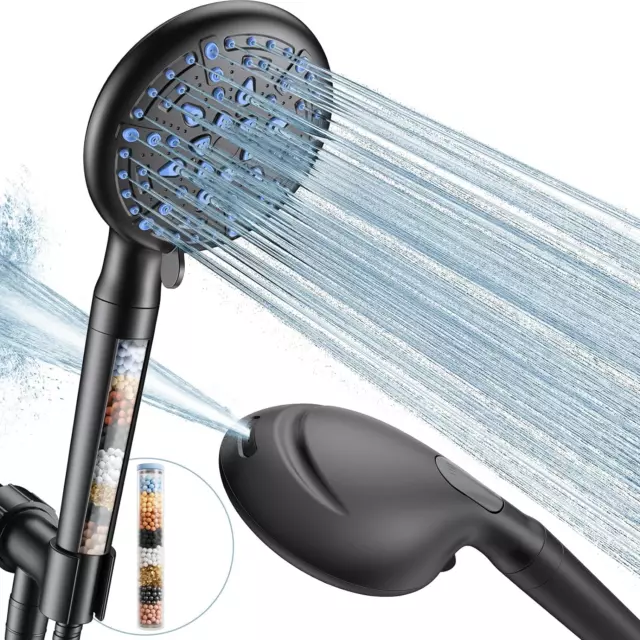 Filtered Shower Head with Handheld, Adjustable 9 Unique Sprayer Function Rainfal