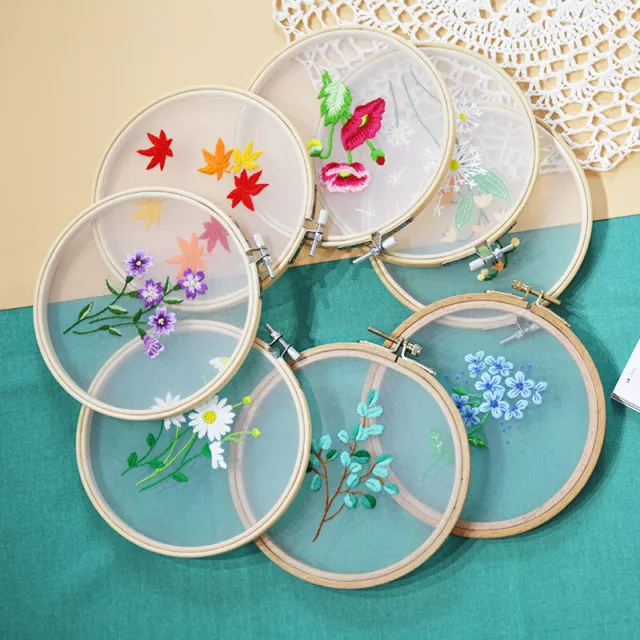 DIY Material Kits DIY Embroidery Flower Painting Embroidery Kit Stitch Kit Mesh