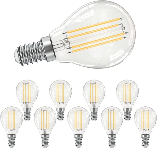 10er LED-Lampe Filament E14 Kerze 4W 2700K Birne Leuchtmittel Kerzen Glühbirne