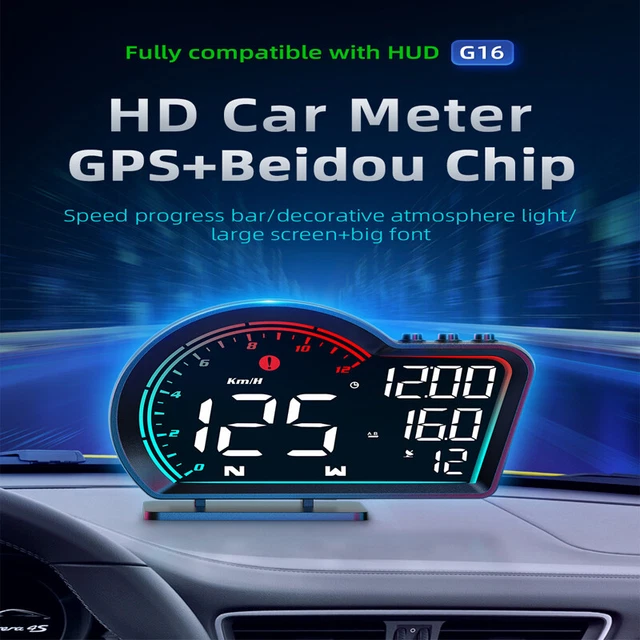 Car Digital GPS Speedometer HUD Head Up Display MPH Overspeed Alarm USB