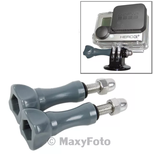 Maxy Set 2X Vite Bullone Pomello Fissaggio Hr171 Grigio Per Action Cam 78B4Aaa