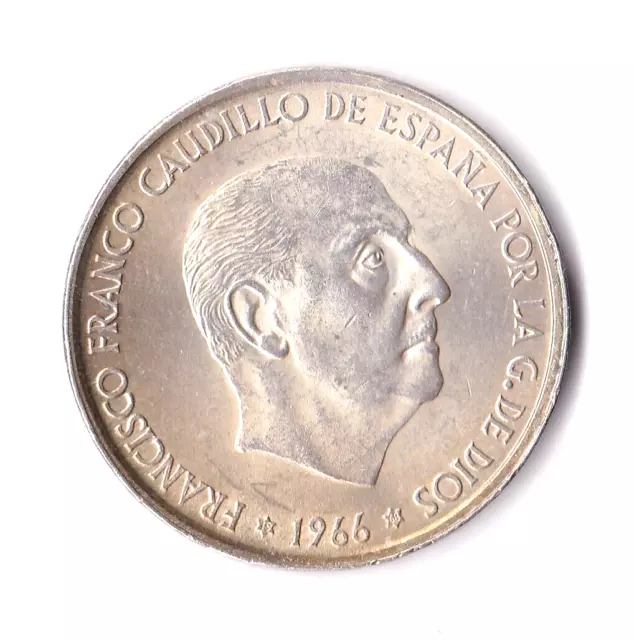 Muy Bella : Francisco Franco 100 Pesetas 1966 (19-68) Sin Circular ( plata )