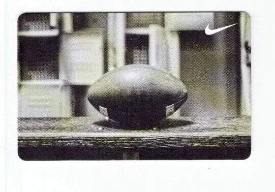 Nike Gift Card FOOTBALL Black & White - 2012 - Collectible - No Value -I Combine