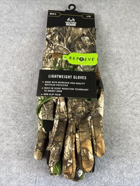 Realtree Edge Lightweight Gloves Hunting L/XL Camouflage Design