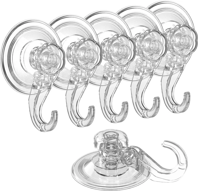 Quntis Adhesive Hooks Wreath Suction Hanger Heavy Duty Wall Hooks Waterproof Adh