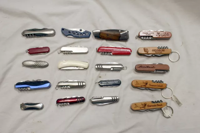 LOT of 20 TSA Confiscated MIXED Pocket KNIVES L554