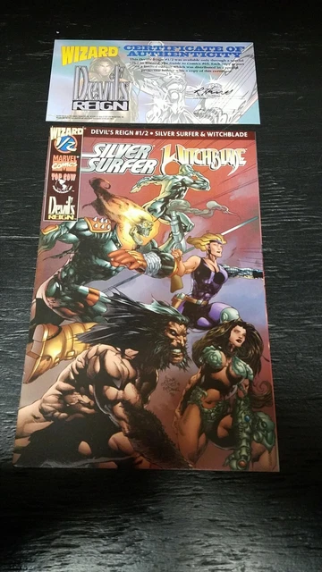 1997 Marvel/Top Cow Comics Silver Surfer / Witchblade #1/2 Vf/Nm W/Coa Crossover