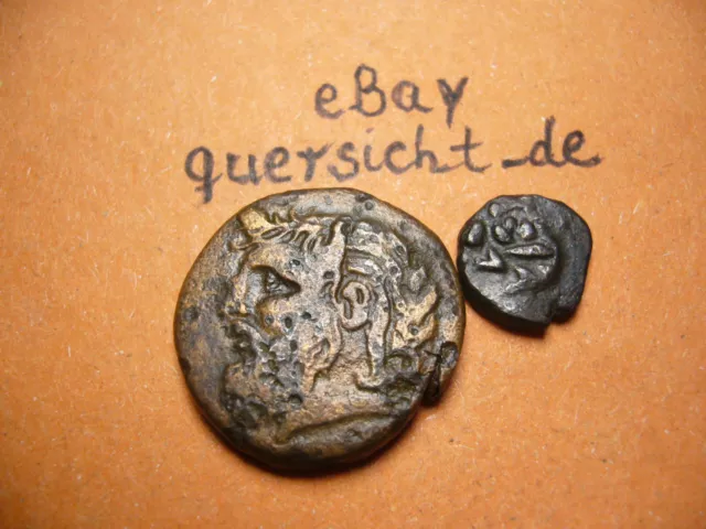 (L1306) Sarmatia: Olbia (3. Century BC) Lot zwei Bronzemünzen s-ss