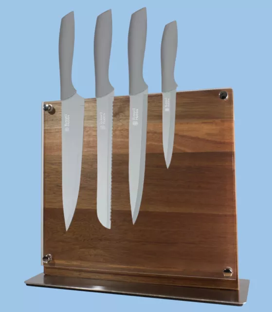 Magnetic Knife Holder Without Knives - Wooden Knives Block Rack i Acacia Wood