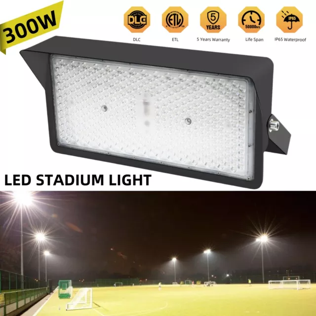 1500-Watt Equivalent 36000 Lumens Black LED Stadium Light 4000K LED Flood Light