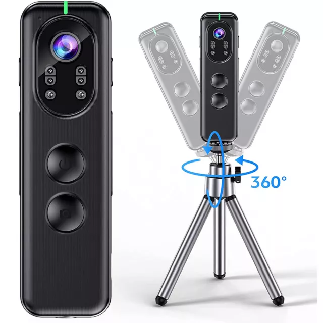 BOBLOV Small Body Camera 64GB WiFi Night Vision 1080P OLED Screen Police Record