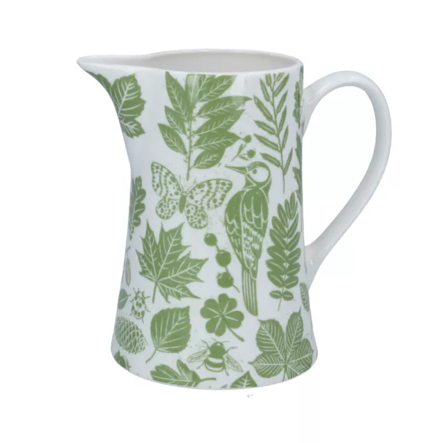 Beautiful Bone China Green Garden Study Small Jug by Gisela Graham