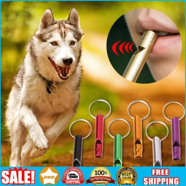 Portable Pet Dog Training Whistle Aluminum Stop Barking Sound Flute Accessory _