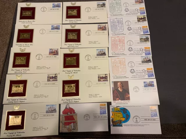 Christopher Columbus First Day Stamp Collection—60 Pieces See All Pics!