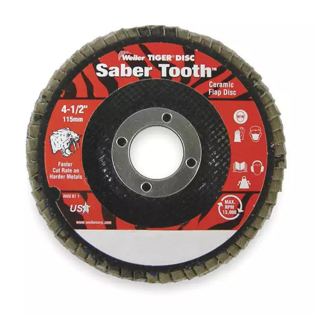 WEILER 98109 Arbor Mount Flap Disc,4-1/2in,60,Med.