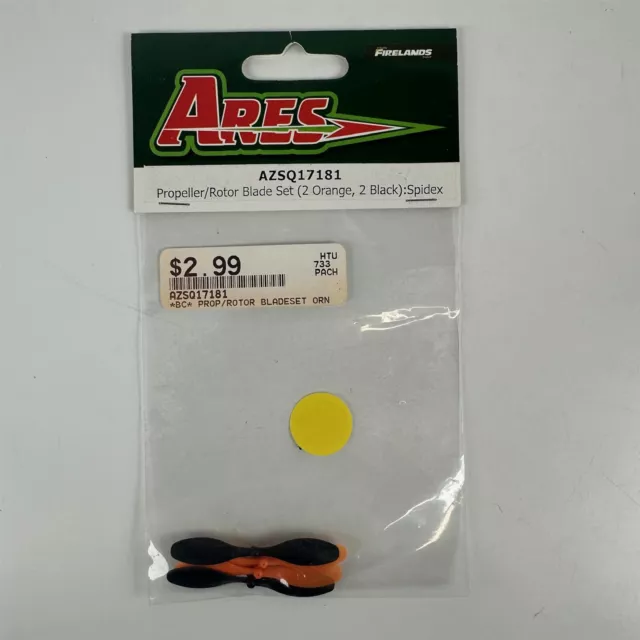 Ares AZSQ 17181 Spidex Propeller/Rotor Blade Set (2 Orange, 2 Black) NEW
