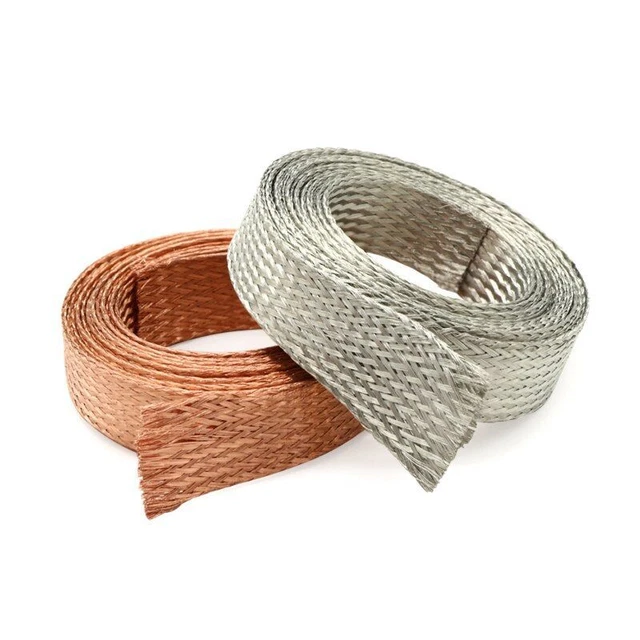 Tinned Plating Copper Braided Sleeve Expandable Wire Cable Shielded Metal Sheath