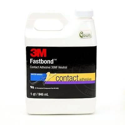 3M 30NF Fastbond Contact Adhesive, Neutral 1 Qt. Bottle (Pack of 1)
