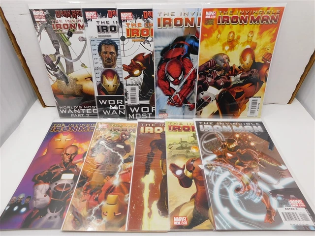 Invincible Iron Man 1 2 3 4 5 6 7 8 9 10 Marvel Comic Run Fraction 2008 Nm-