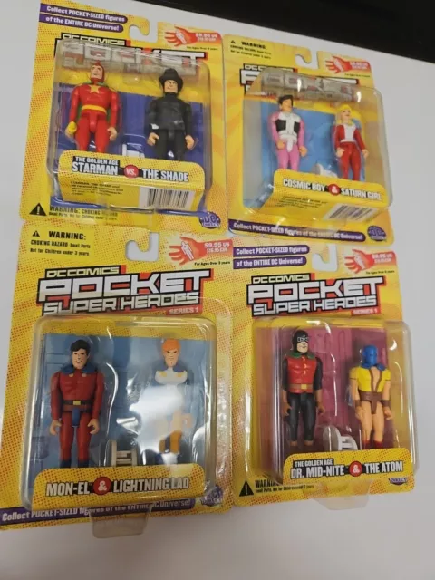 4 packs dc comics pocket heroes. Legion of Super Heroes DC direct 8 figures.