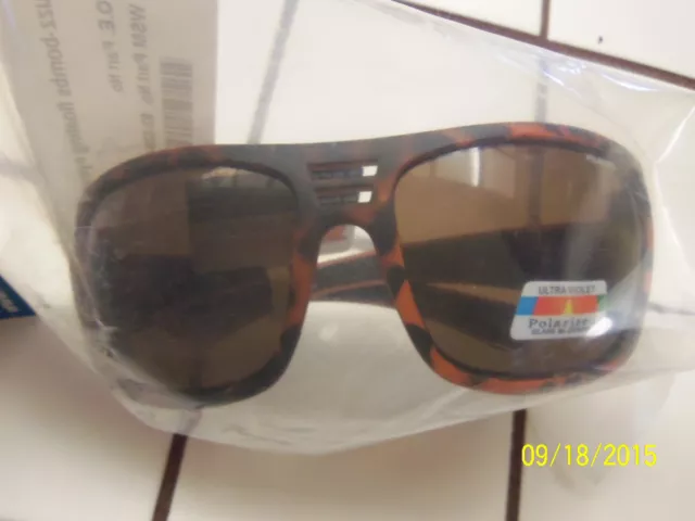 Fuzz Bombers Floating Sunglasses Tortoise Frame Brown Lens Uv Polarized New