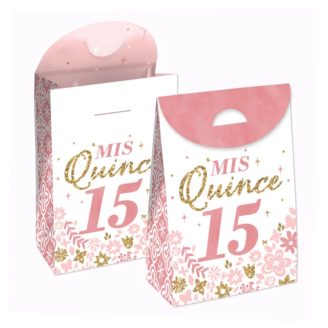 MIS QUINCE ANOS Quinceanera Sweet 15 Birthday Favor Party Goodie Boxes