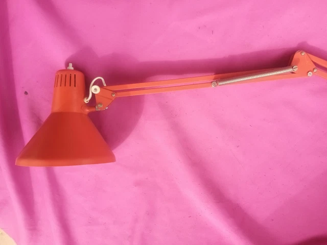 TWIST & TWIST T1 LAMPE Architecte BUREAU vintage Articulee orange 1960 Desk Lamp 11