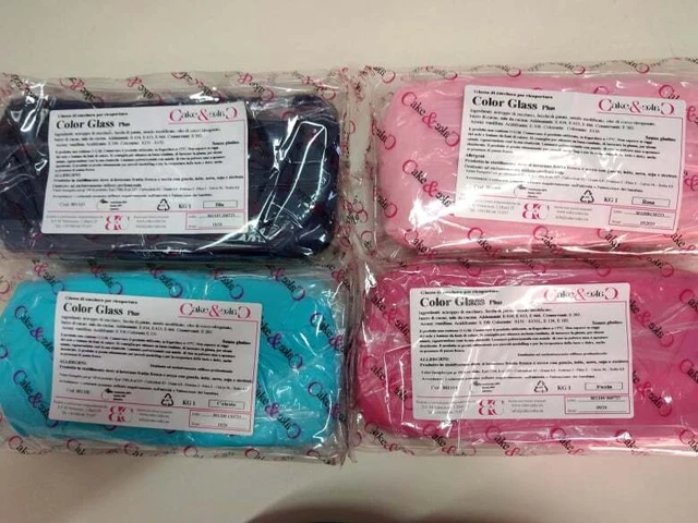Pasta di zucchero colorata da 1 kg.  per copertura Color Glass