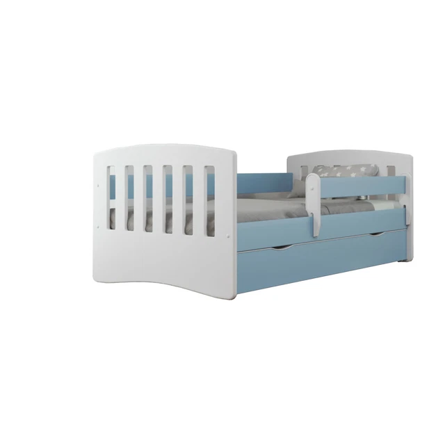 Kinderbett Robin inkl Rollrost + Matratze + Bettschublade blau 80*140/160/180 cm