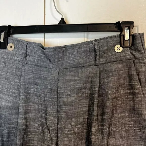 Nanette Nanette Lepore Gray Wide Leg Pull-on Crop Trousers Size Medium 2