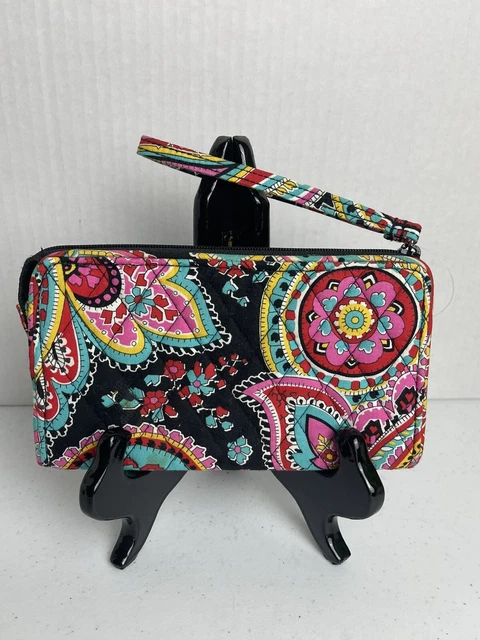 Vera Bradley Wallet Parisian Paisley Wristlet Cotton Quilted Organizer NWOT