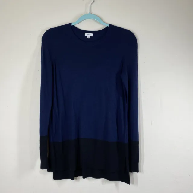 Vince. Women’s Size XS Cashmere Blend  Popover Tunic Sweater Blue/Black