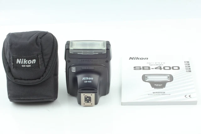 Tested [Almost MINT w/ Case] Nikon Speedlight SB-400 Shoe Mount Flash from JAPAN